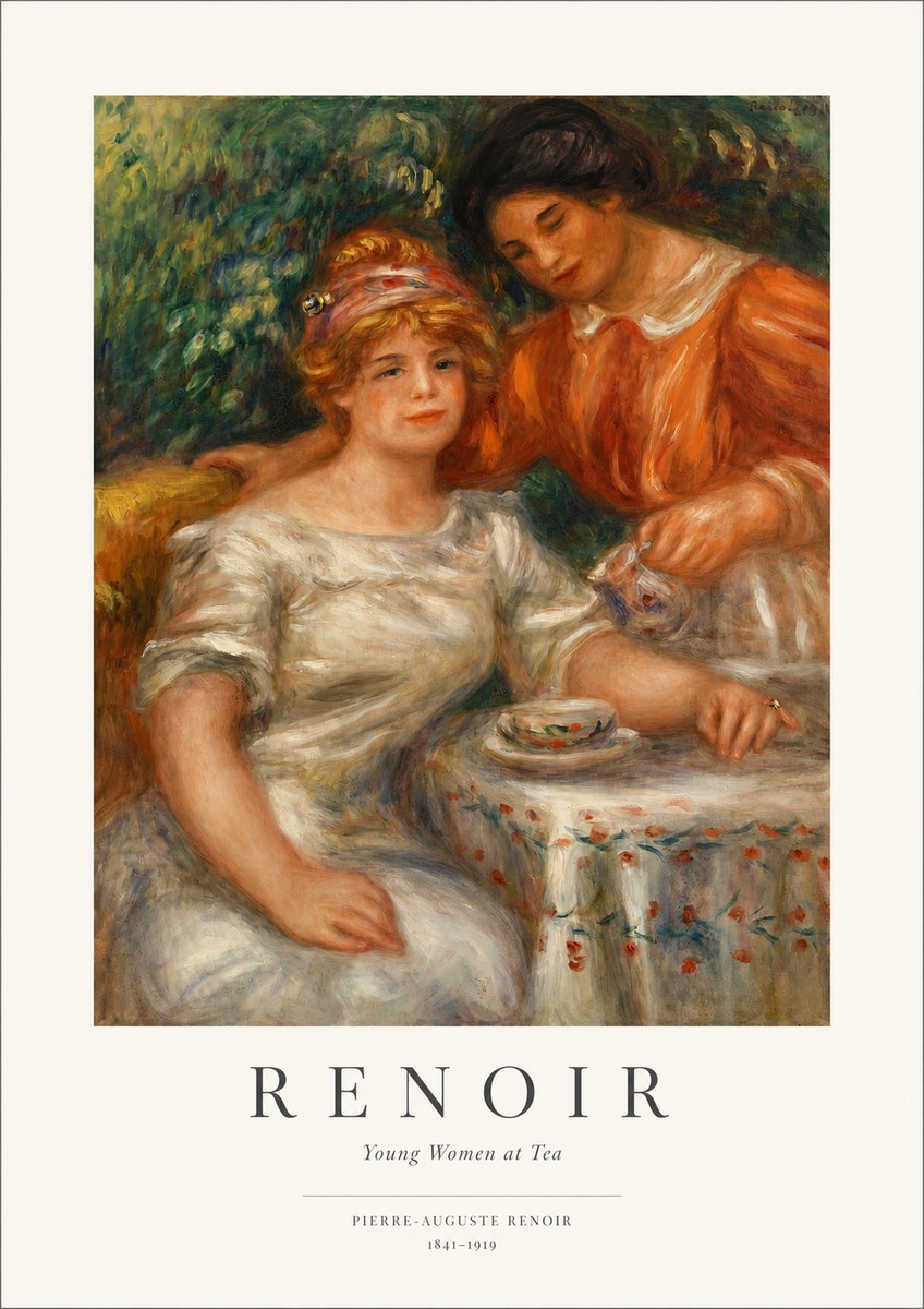 Renoir Young Women at Tea No1 - Plakat