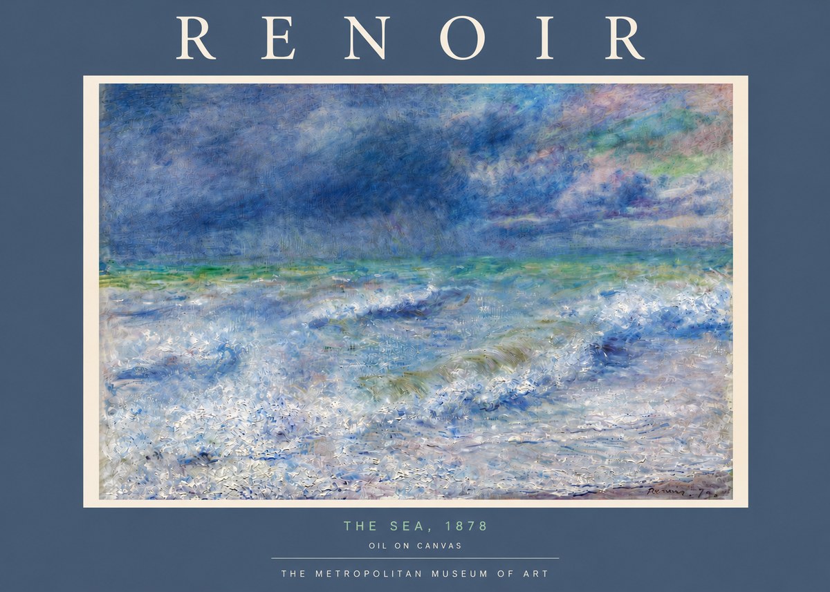 Renoir The Sea No5 - Plakat