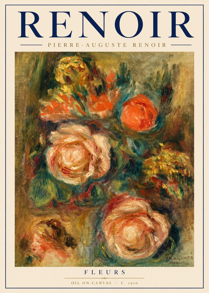 Renoir Fleurs No3 - Plakat