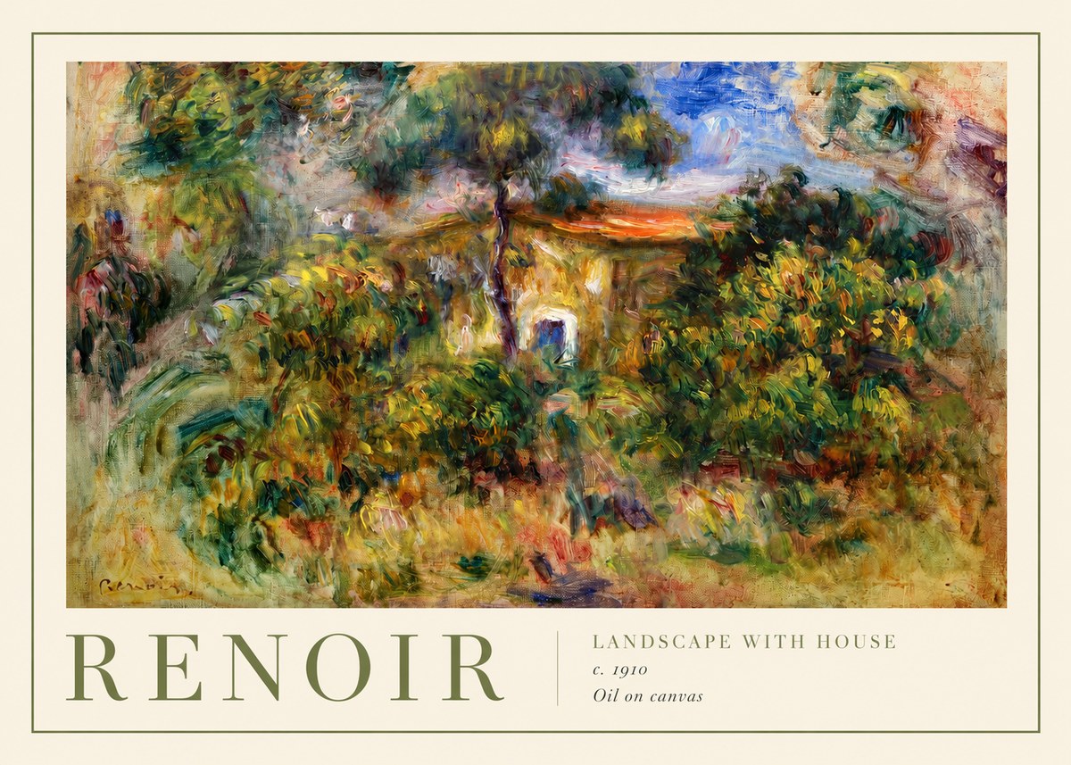 Renoir Landscape with House I No2 - Plakat