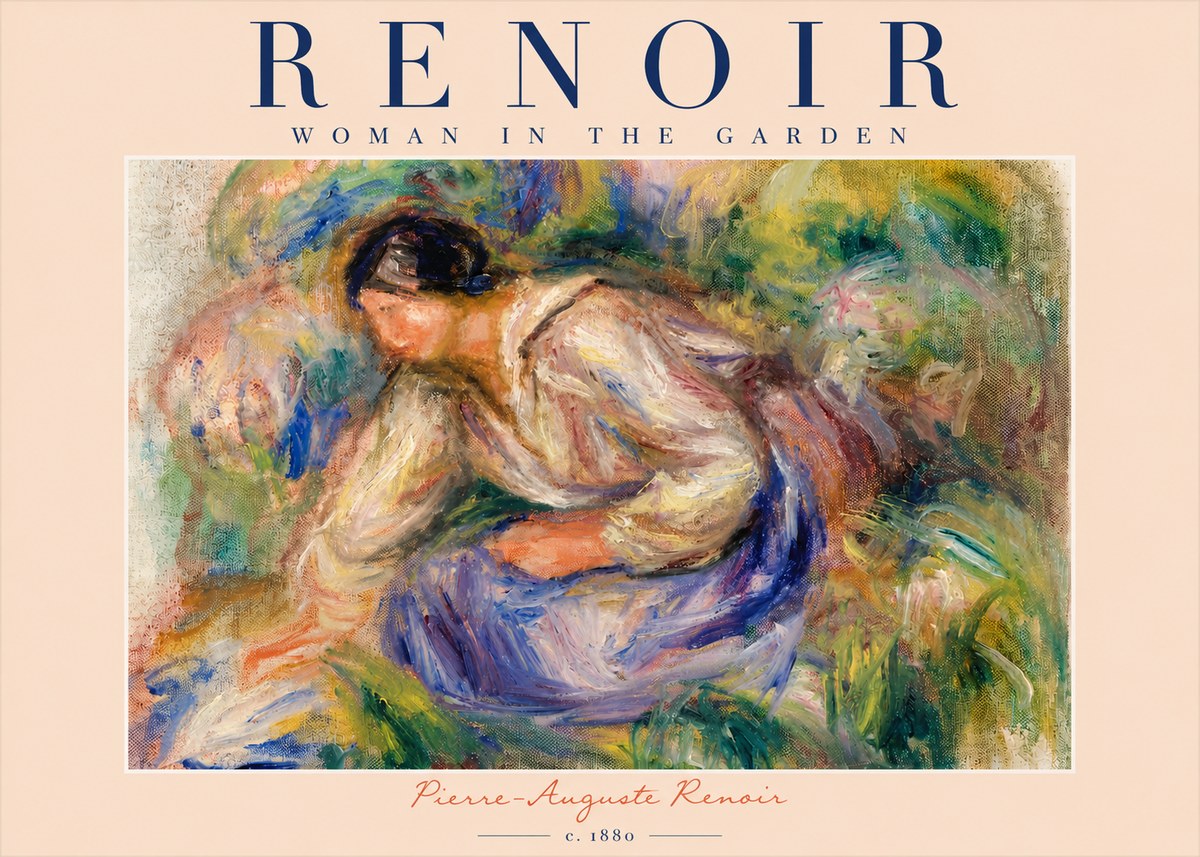 Renoir Woman in the Garden No4 - Plakat