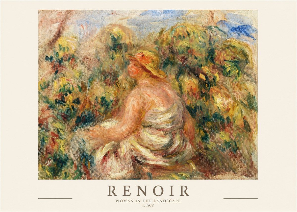 Renoir Woman in a Garden (Study) No2 - Plakat