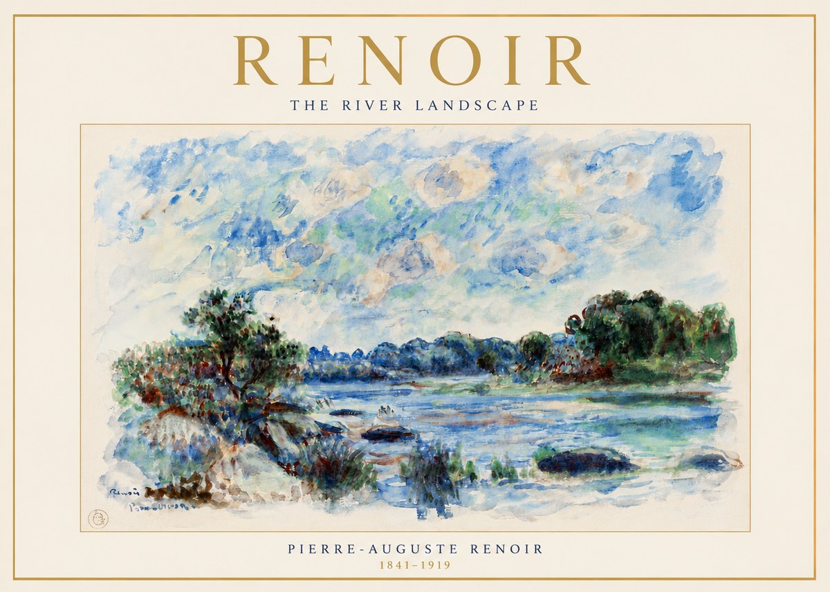 Renoir The River Landscape No4 - Plakat