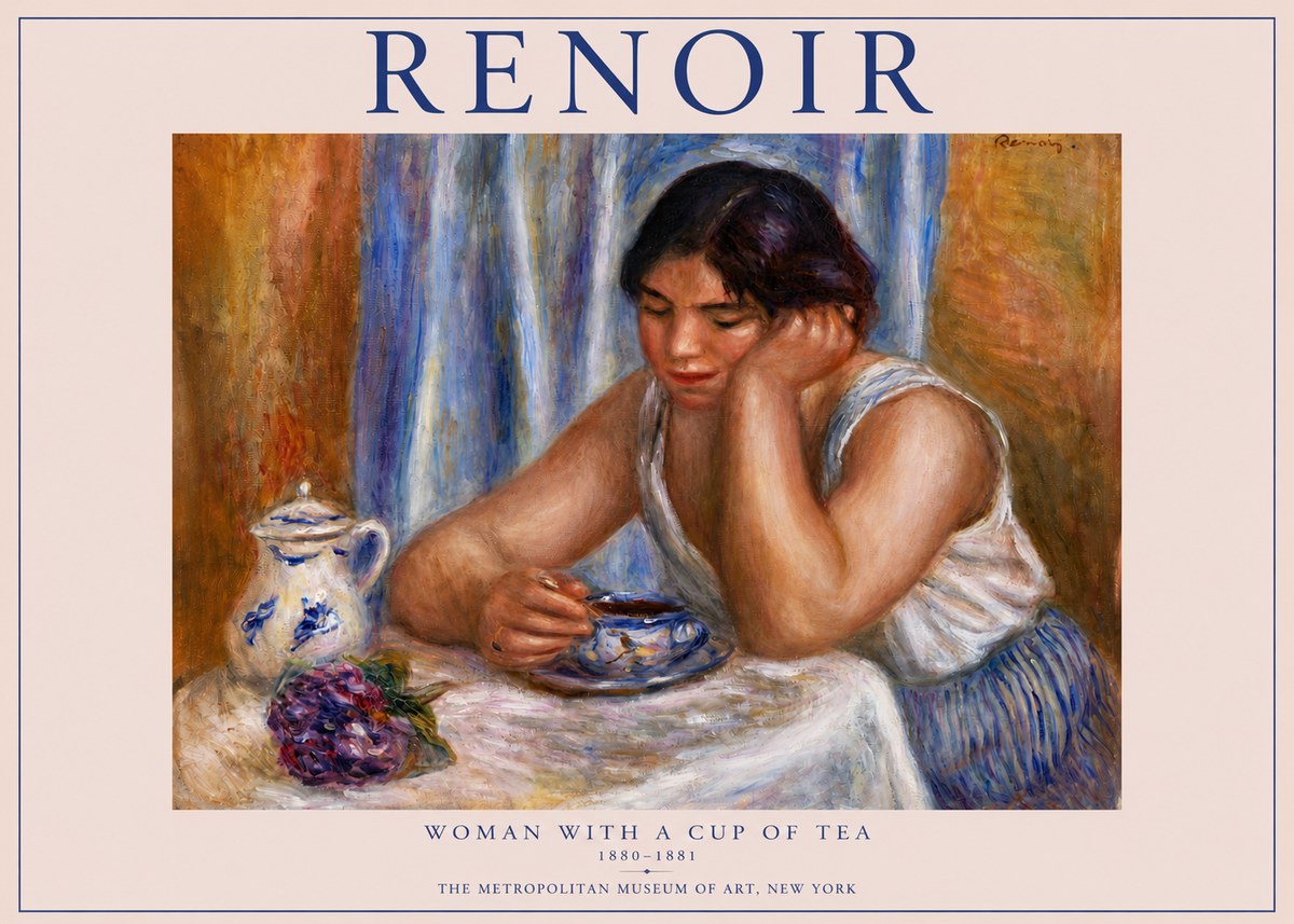 Renoir Woman with a Cup of Tea No3 - Plakat