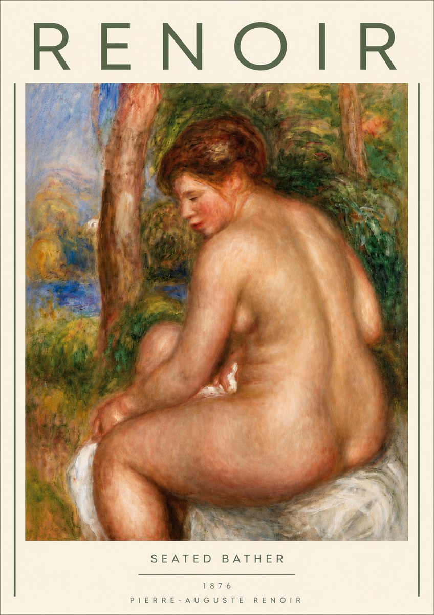 Renoir Seated Bather No4 - Plakat