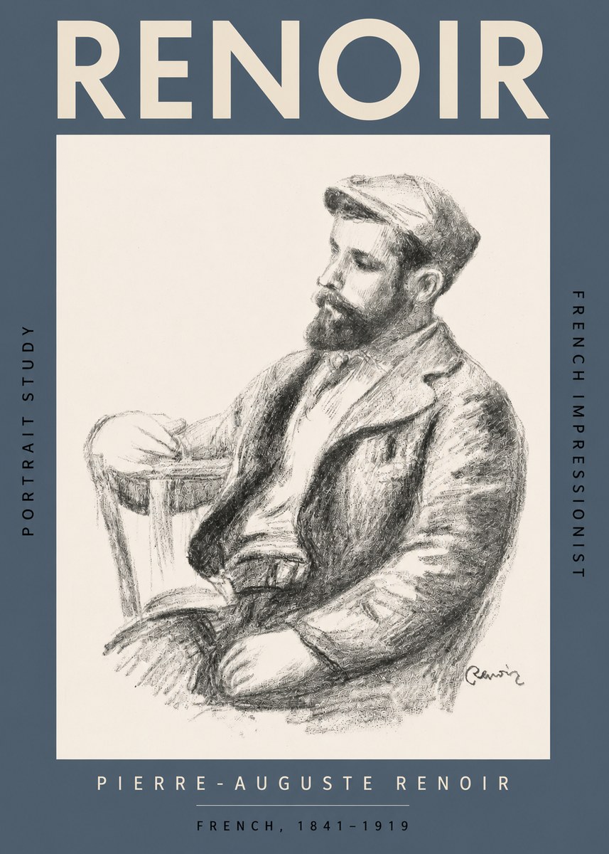 Renoir Portrait Study II No2 - Plakat