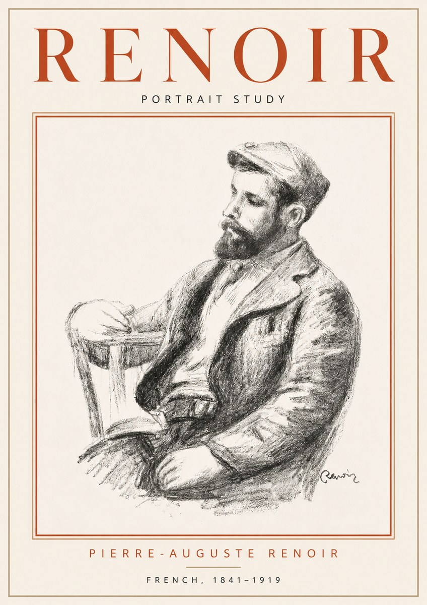 Renoir Portrait Study II No4 - Plakat