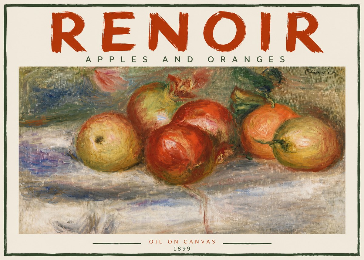 Renoir Apples and Oranges No5 - Plakat