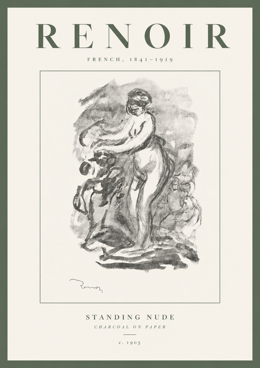 Renoir Standing Nude No3 - Plakat