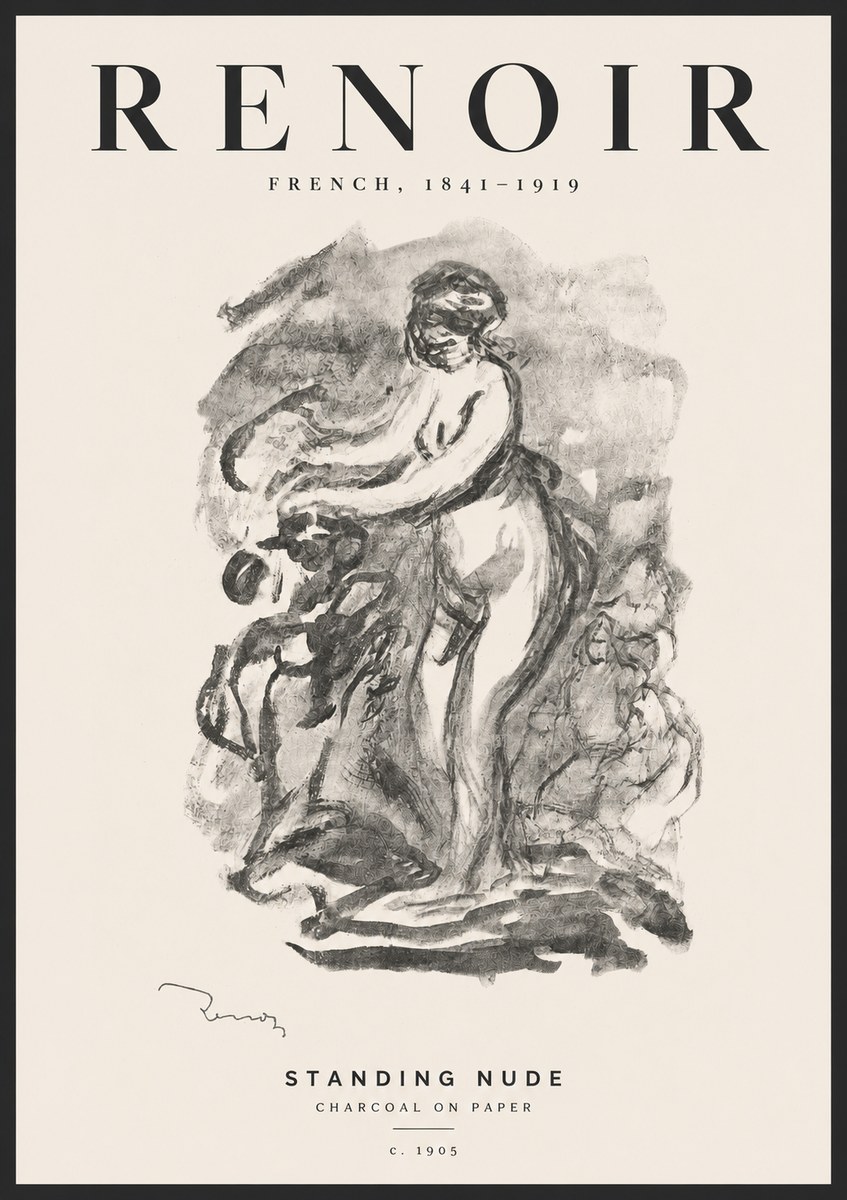 Renoir Standing Nude No4 - Plakat