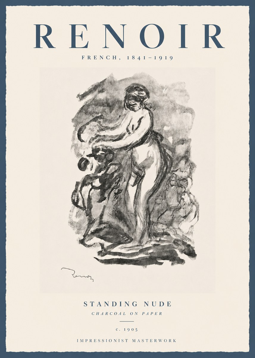 Renoir Standing Nude No6 - Plakat