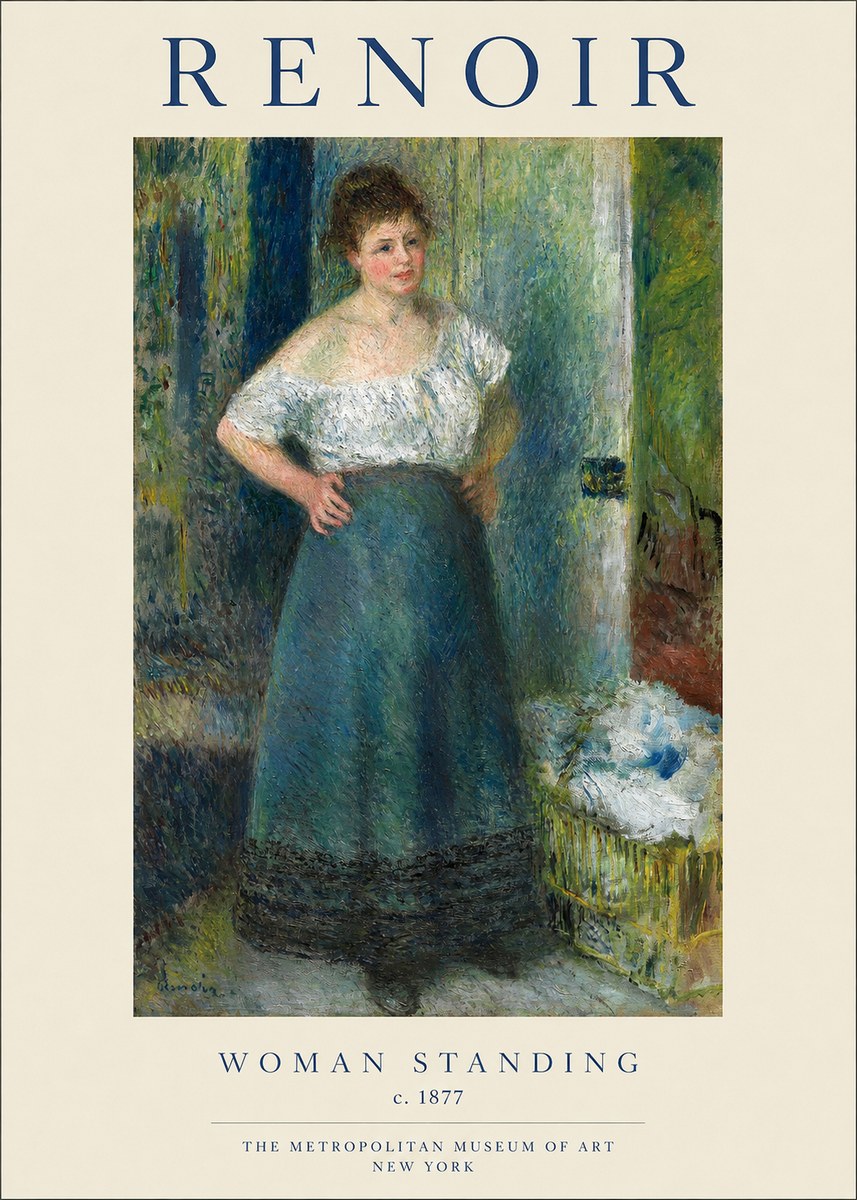 Renoir Woman Standing No1 - Plakat