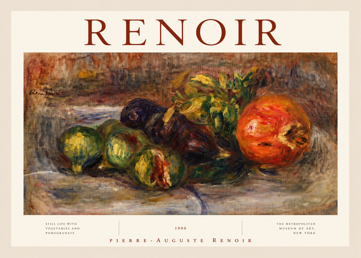 Renoir Still Life with Fruits and Vegetables No3 - Plakat