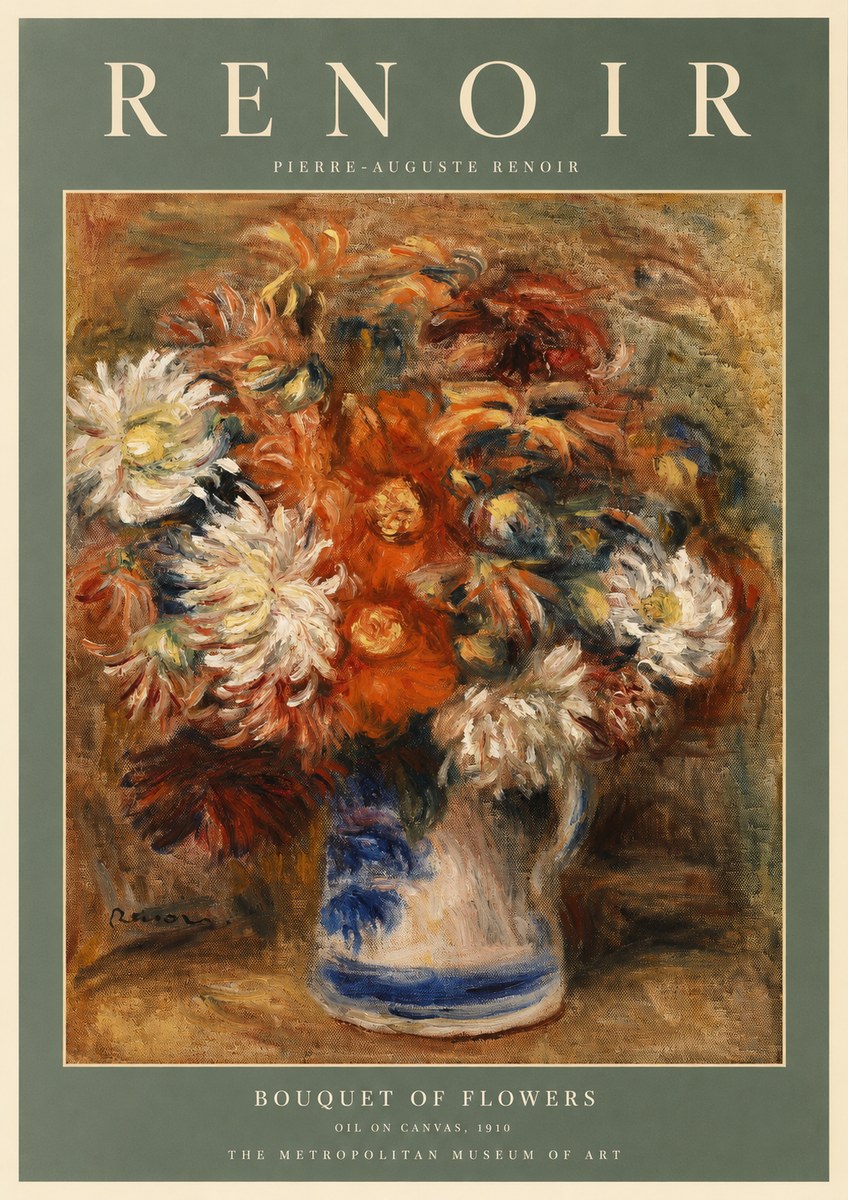 Renoir Bouquet of Flowers III No2 - Plakat