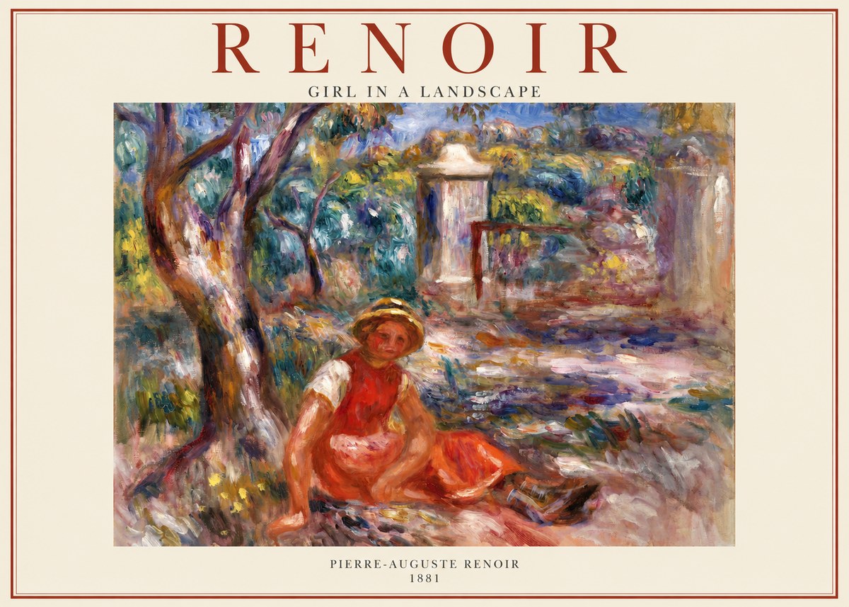 Renoir Girl in a Landscape No1 - Plakat