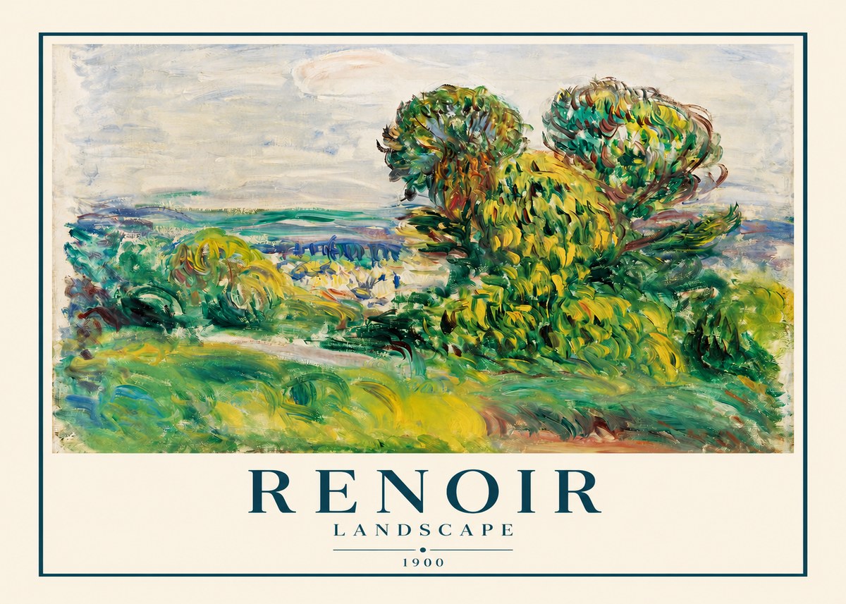 Renoir Landscape (Trees and Hills) No2 - Plakat