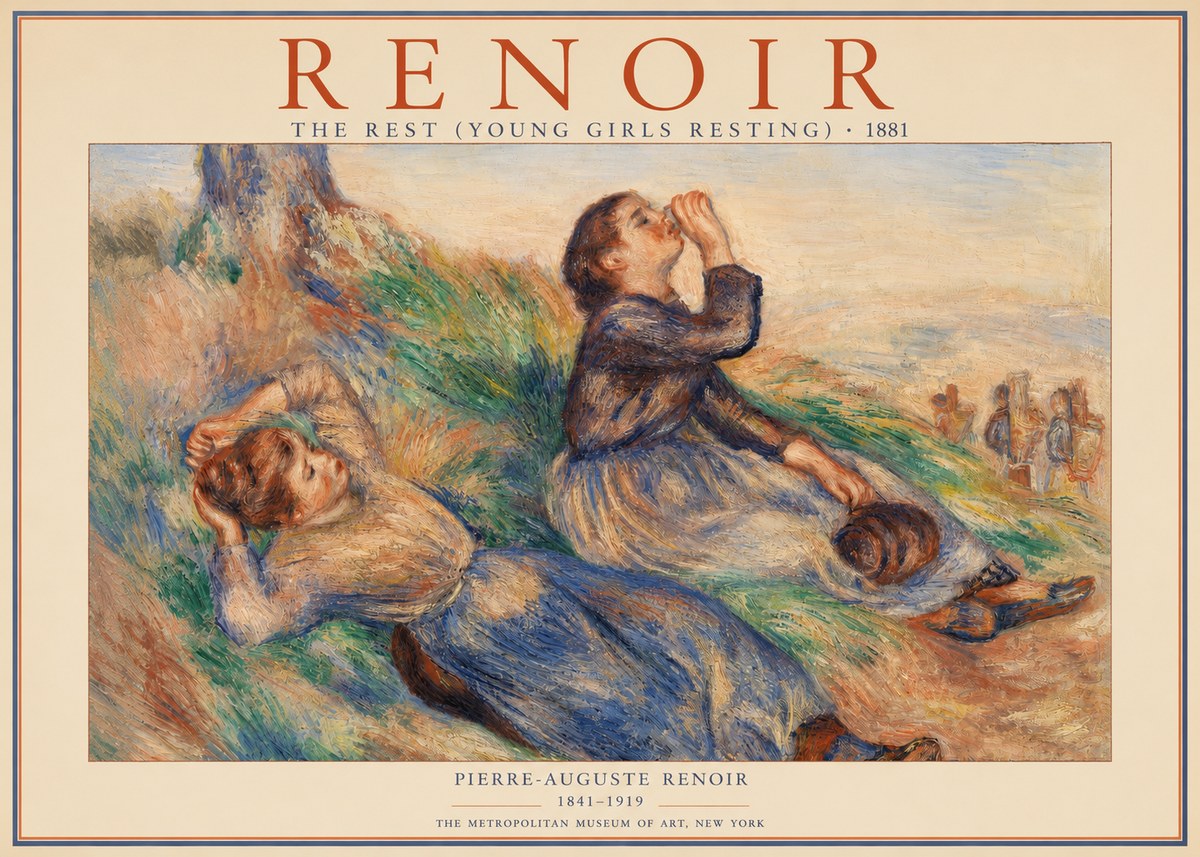 Renoir The Rest (Young Girls Resting) No2 - Plakat