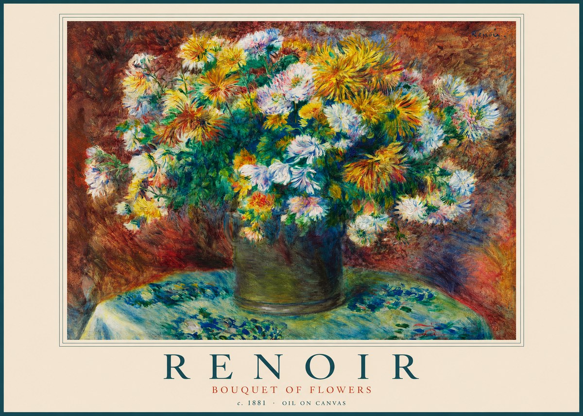 Renoir Bouquet of Flowers IV No2 - Plakat