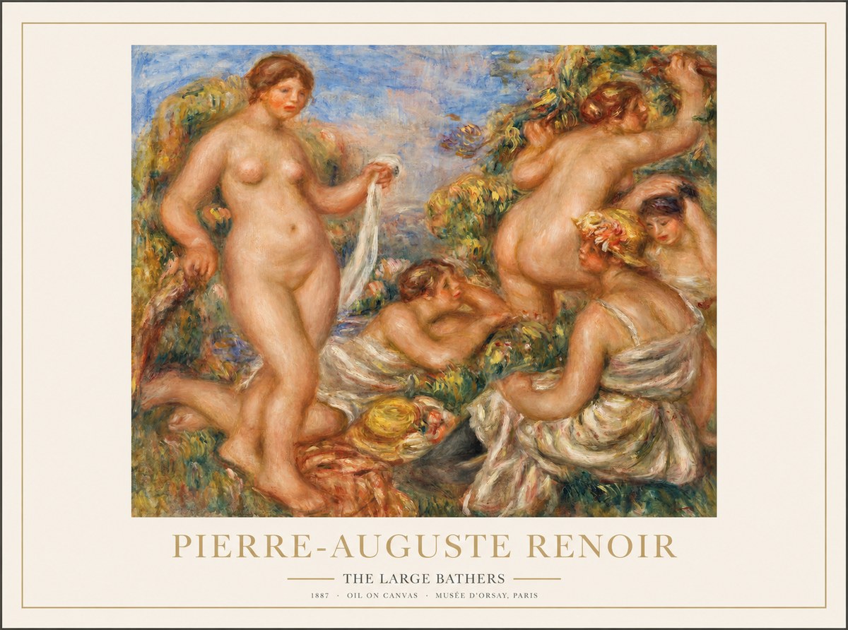Renoir The Large Bathers No1 - Plakat