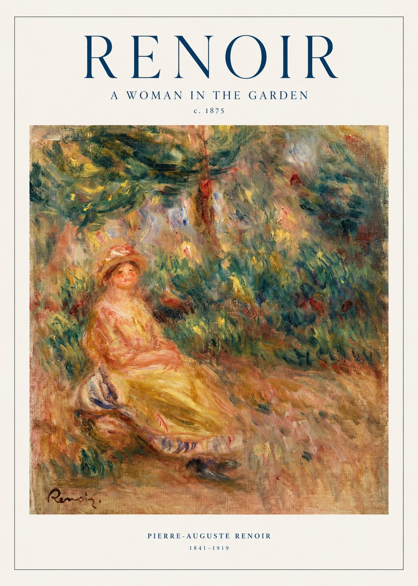 Renoir A Woman in the Garden No1 - Plakat