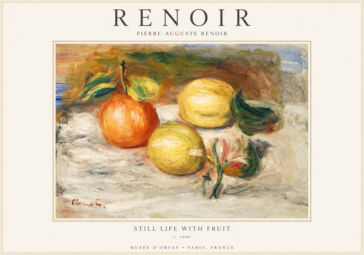 Renoir Still Life with Fruit II No1 - Plakat