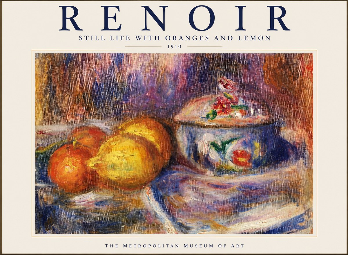 Renoir Still Life with Oranges and Lemon No1 - Plakat