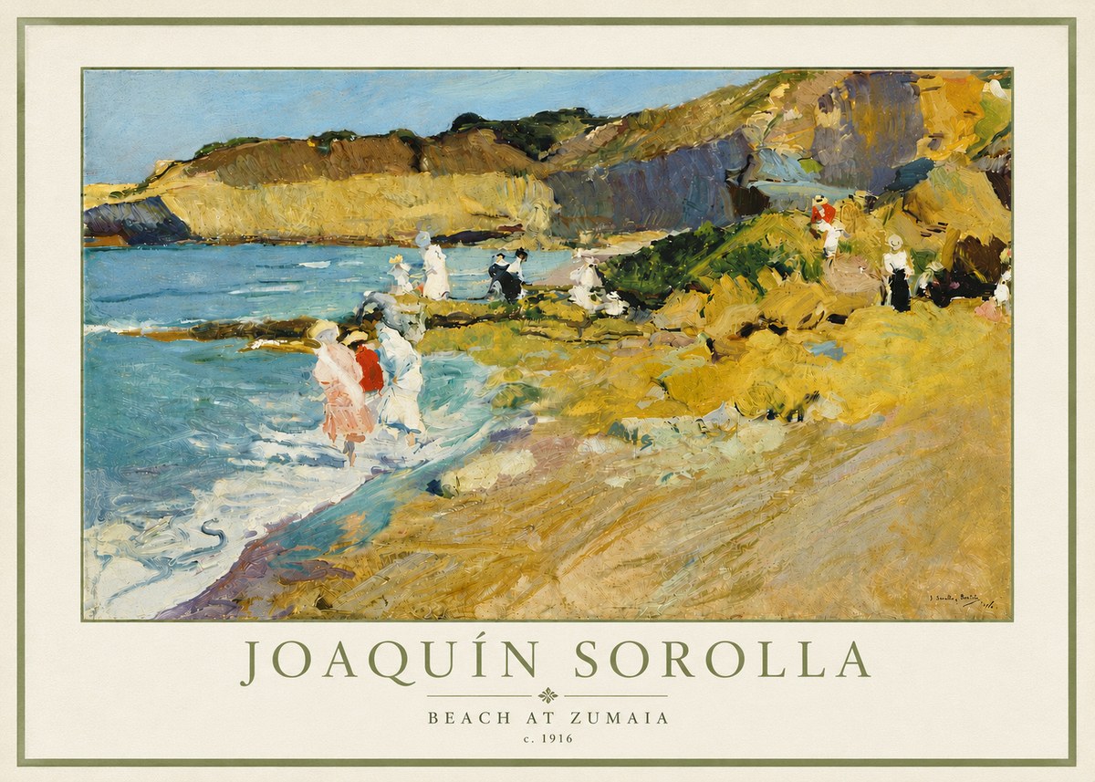 Sorolla Beach at Zumaia No5 - Plakat