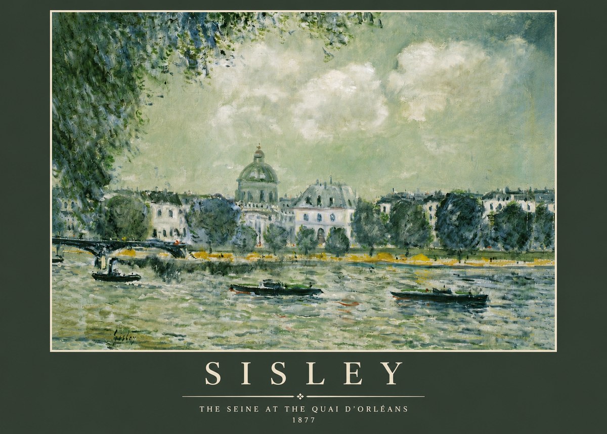 Sisley The Seine at the Quai D'orléans No3 - Plakat
