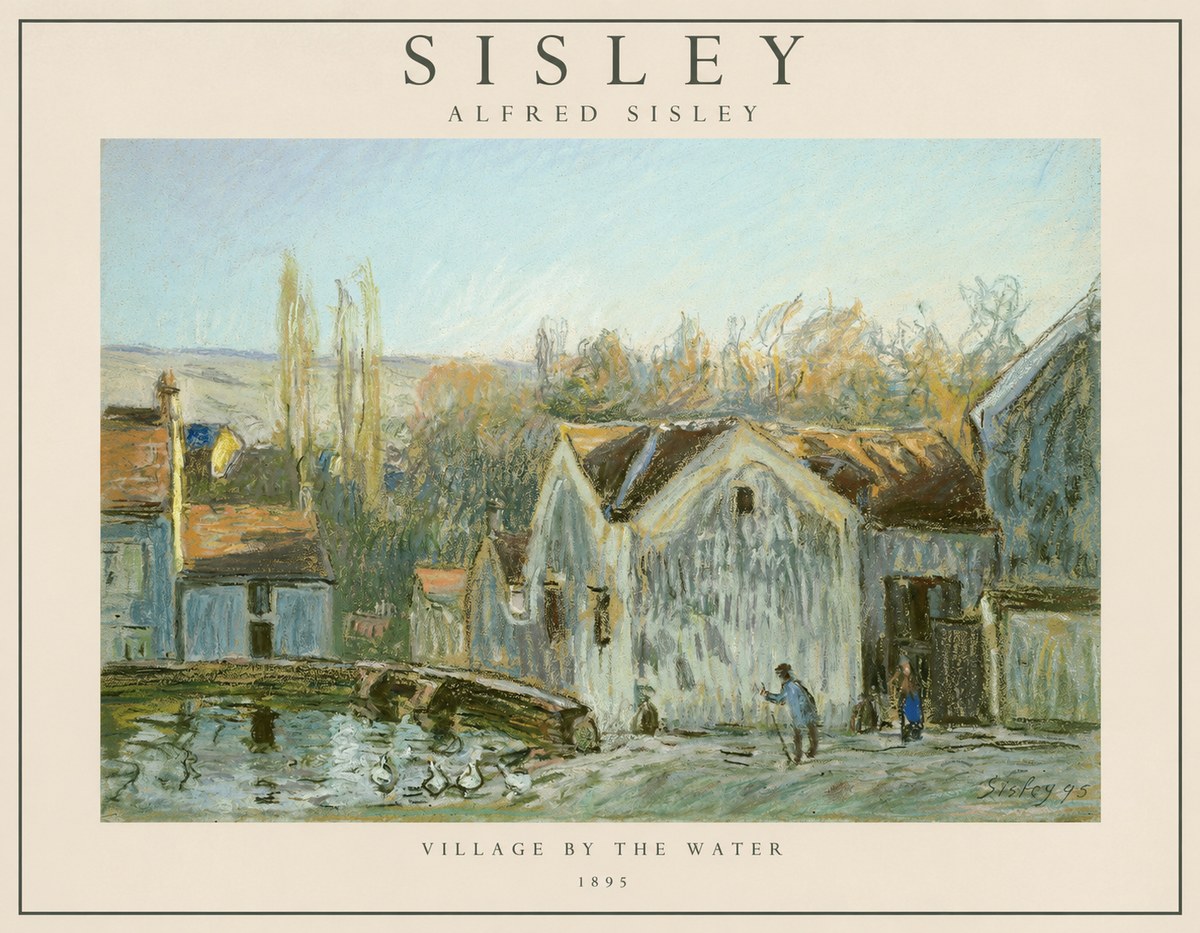 Sisley Village by the Water No1 - Plakat
