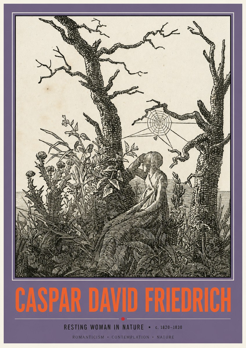 Caspar David Friedrich Resting Woman in Nature No2 - Plakat