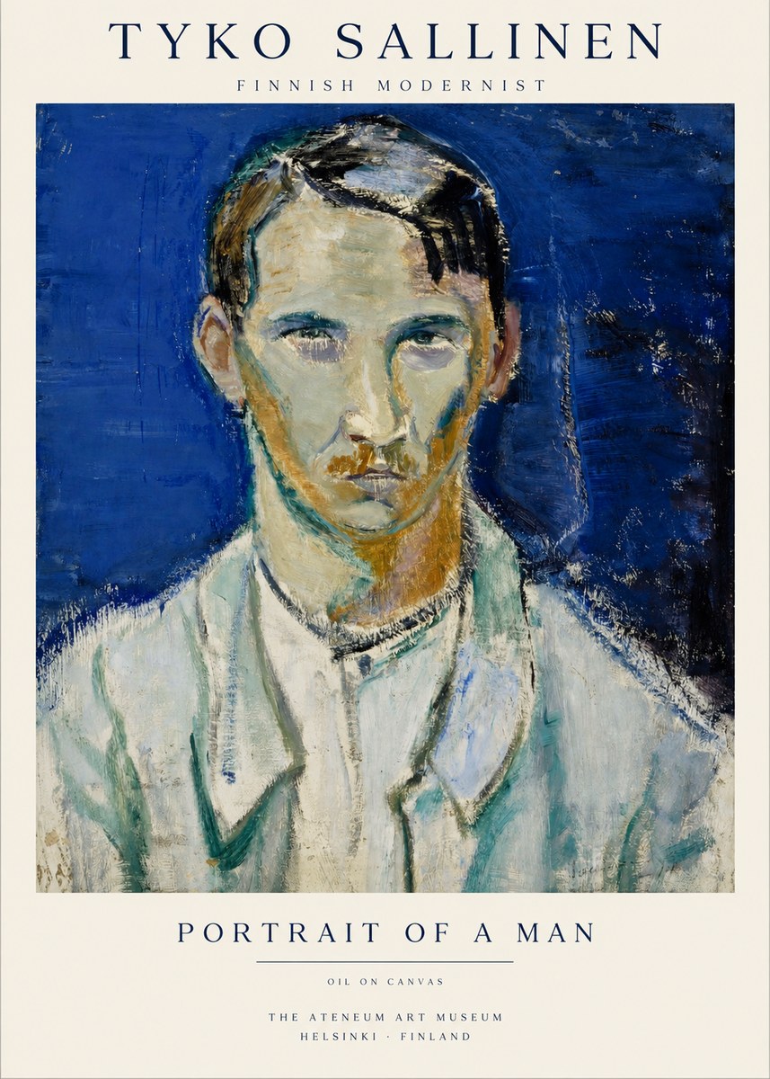 Tyko Sallinen Portrait of a Man IV No1 - Plakat