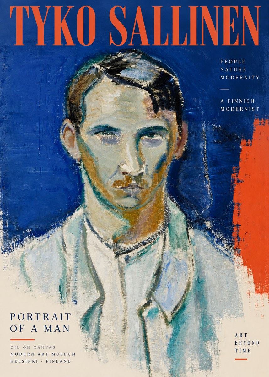Tyko Sallinen Portrait of a Man IV No3 - Plakat