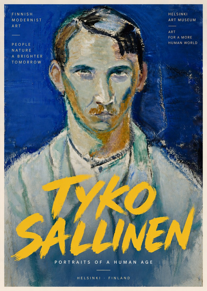 Tyko Sallinen Portrait of a Man IV No4 - Plakat