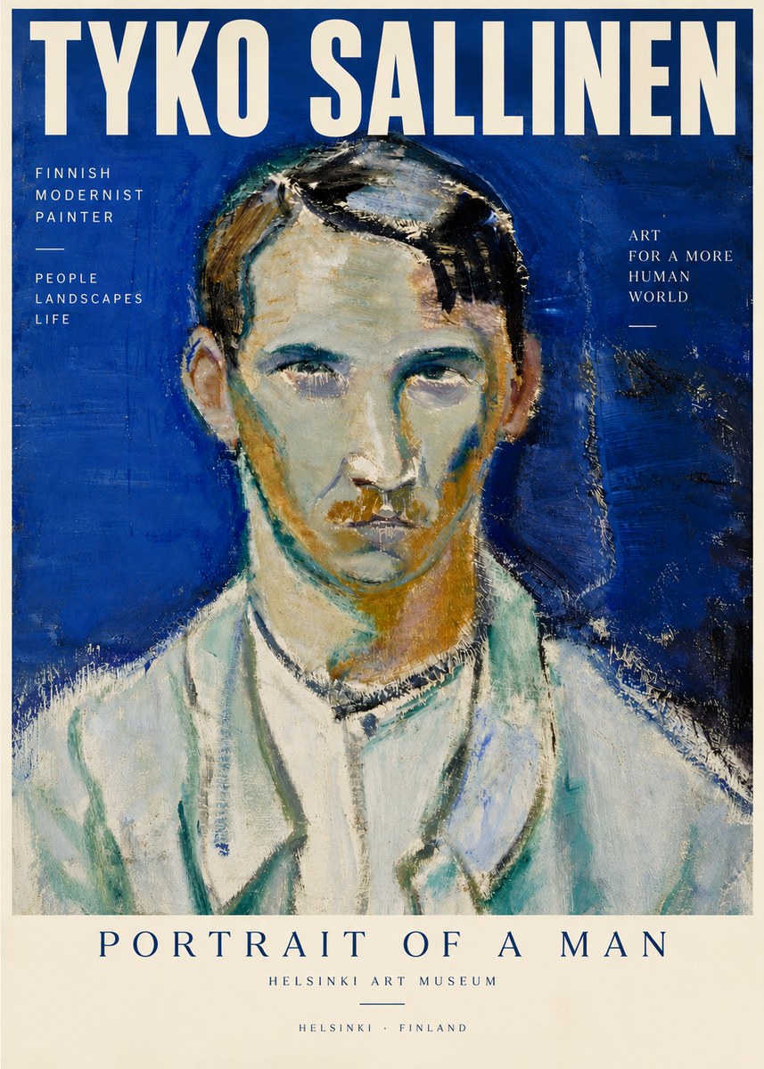 Tyko Sallinen Portrait of a Man IV No5 - Plakat