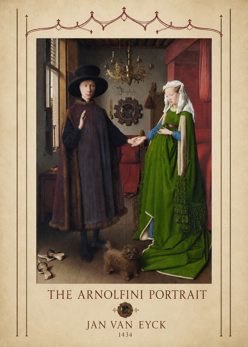 Jan van Eyck The Arnolfini Portrait VI No4 - Plakat