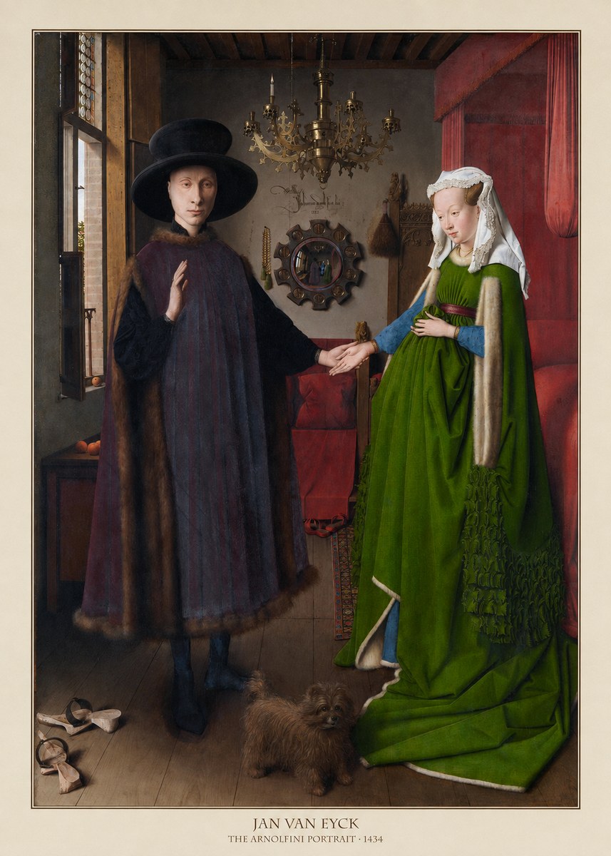 Jan van Eyck The Arnolfini Portrait VI No6 - Plakat