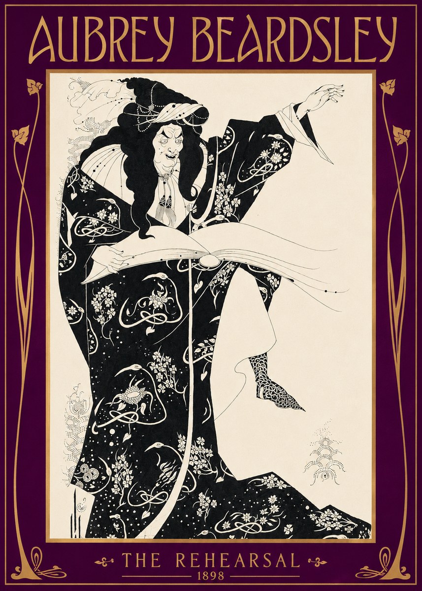 Aubrey Beardsley The Rehearsal No2 - Plakat
