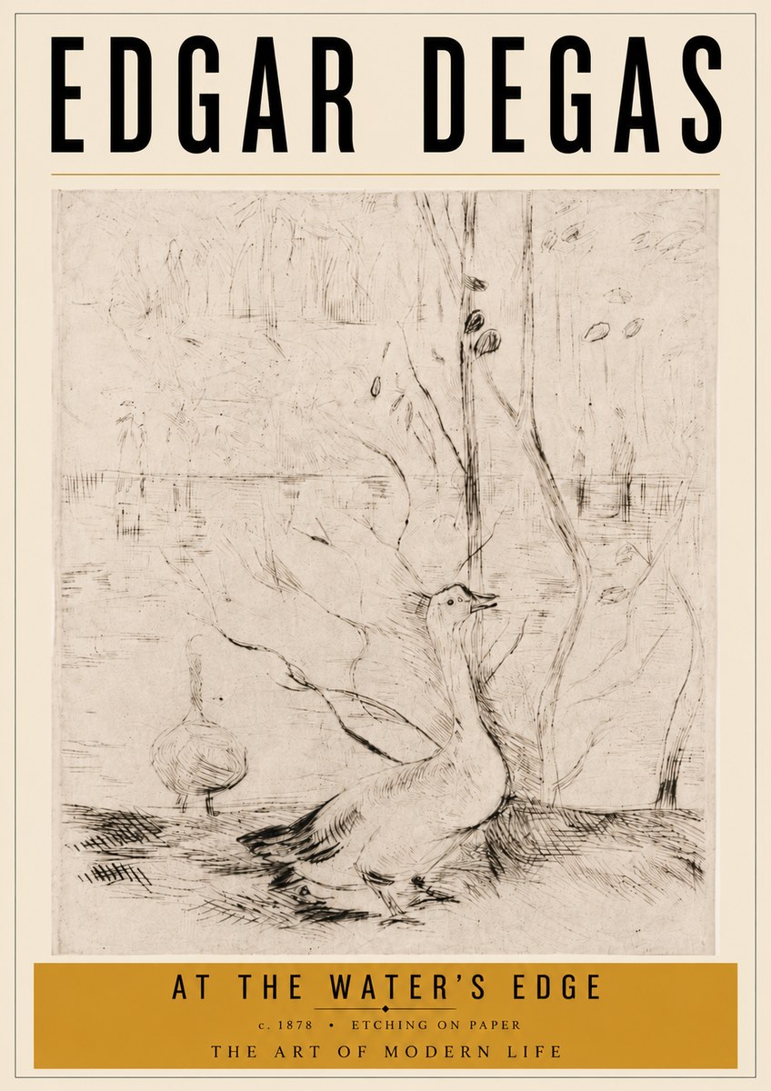 Edgar Degas At the Water's Edge No6 - Plakat
