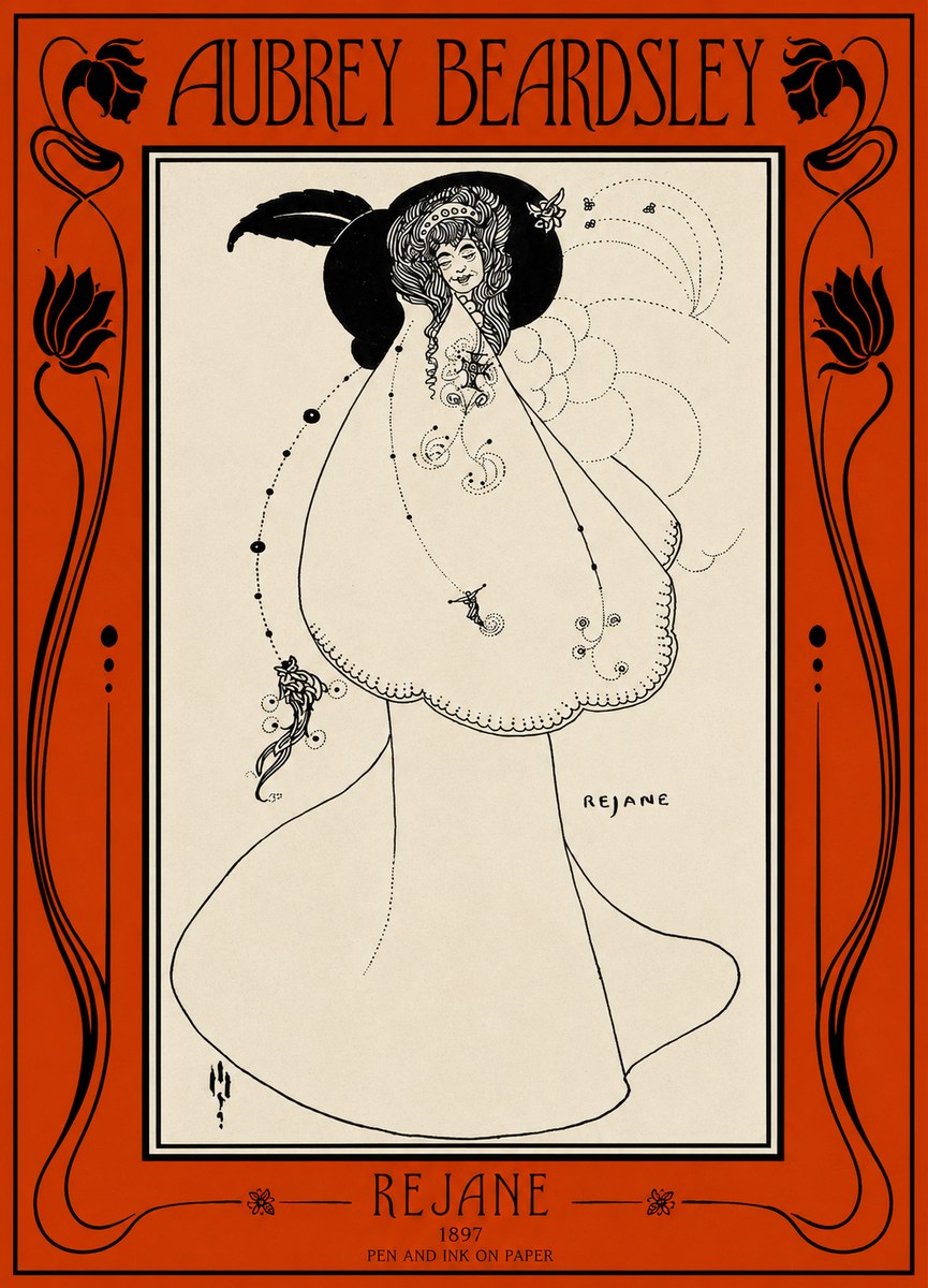 Aubrey Beardsley Rejane I No2 - Plakat