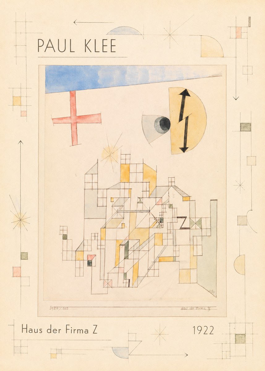 Paul Klee Haus Der Firma Z No5 - Plakat