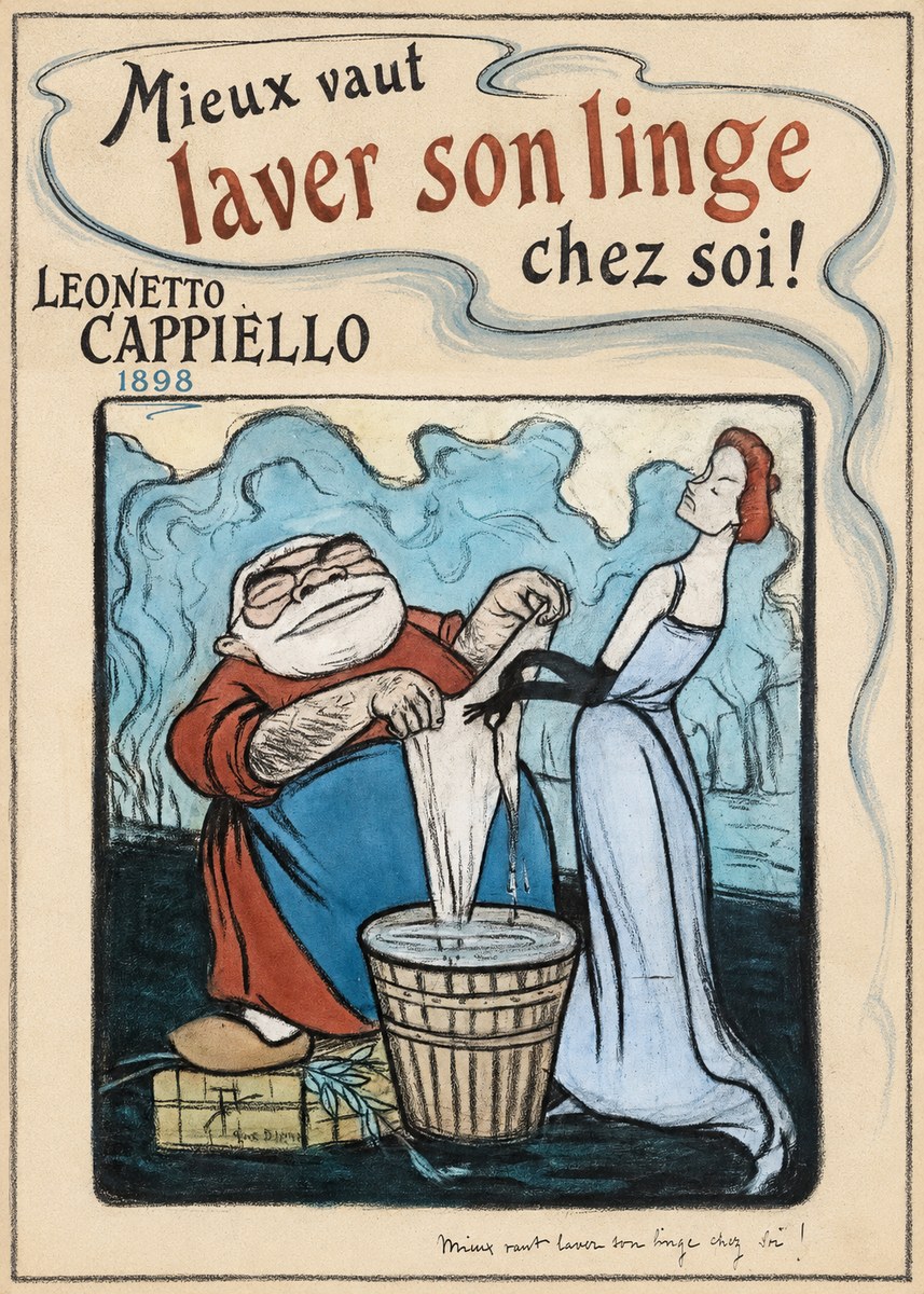 Leonetto Cappiello Mieux Vaut Laver Son Linge Chez Soi! No1 - Plakat