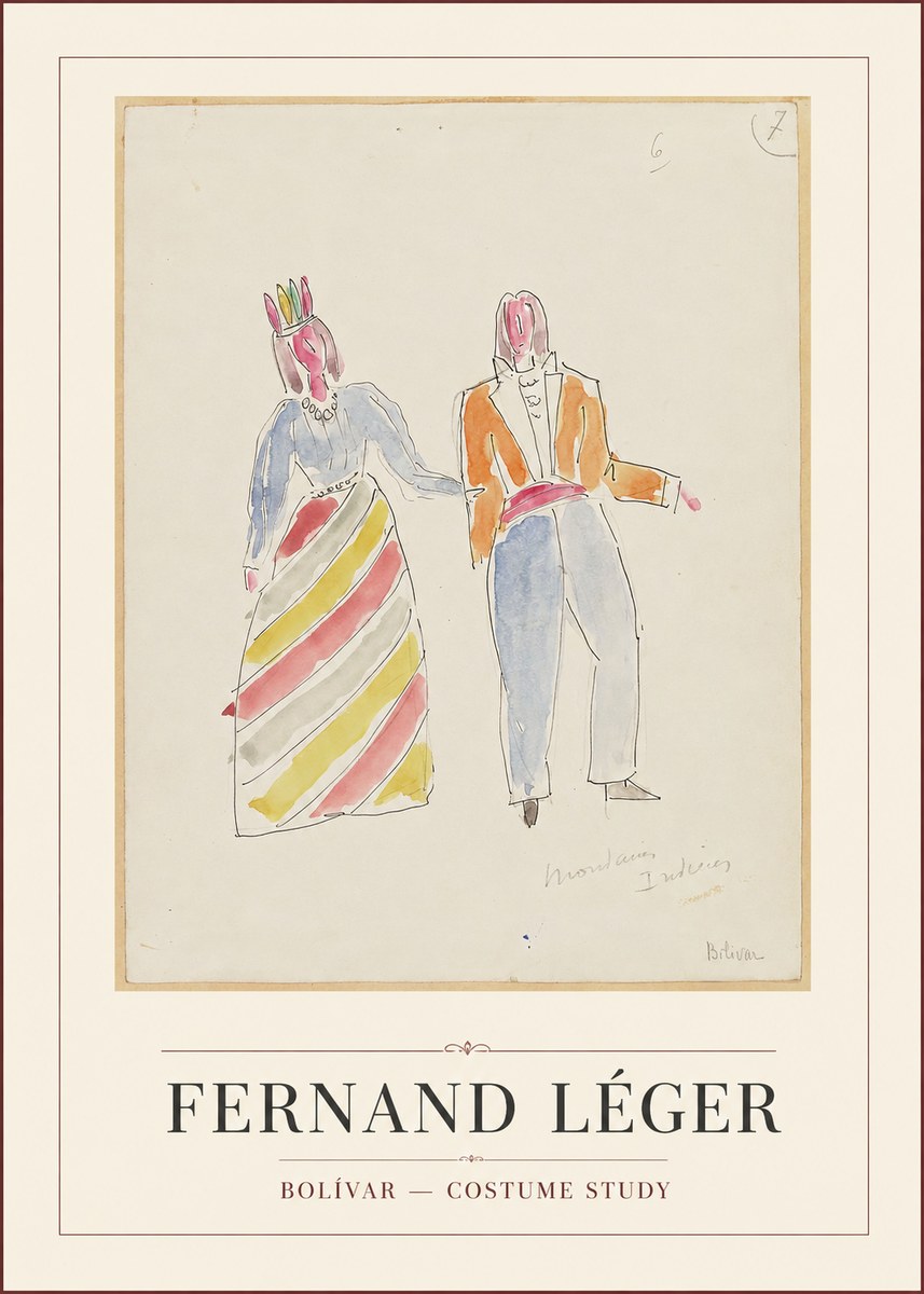 Fernand Léger Montagnes Indiennes No5 - Plakat