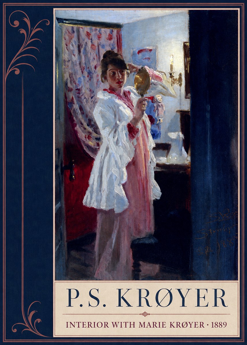 P.S. Krøyer Interior with Marie Krøyer No2 - Plakat