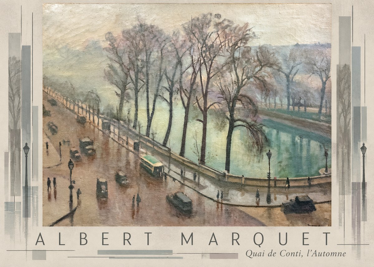 Albert Marquet Quai De Conti, L'automne No6 - Plakat