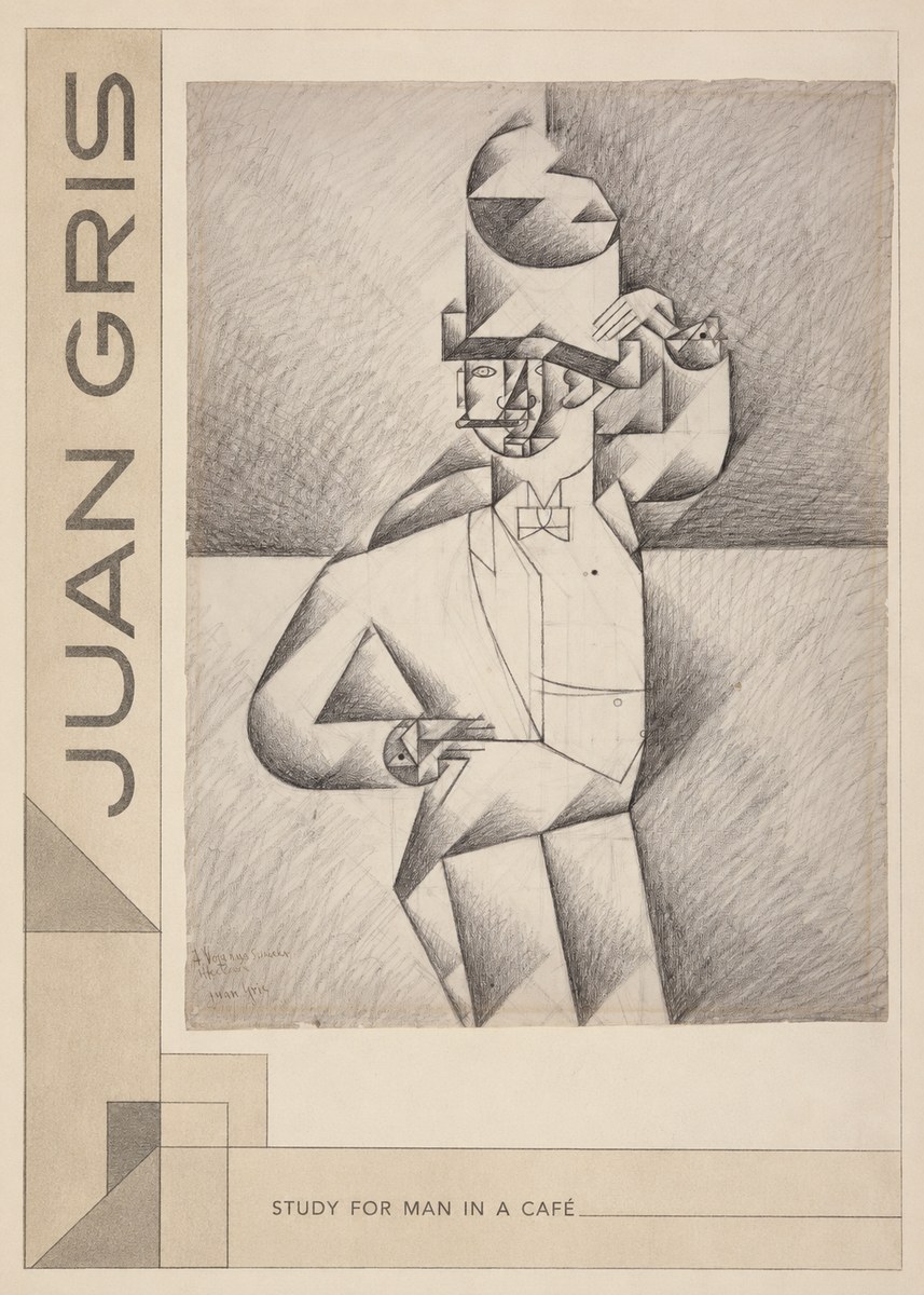 Juan Gris Study for Man in a Café No2 - Plakat