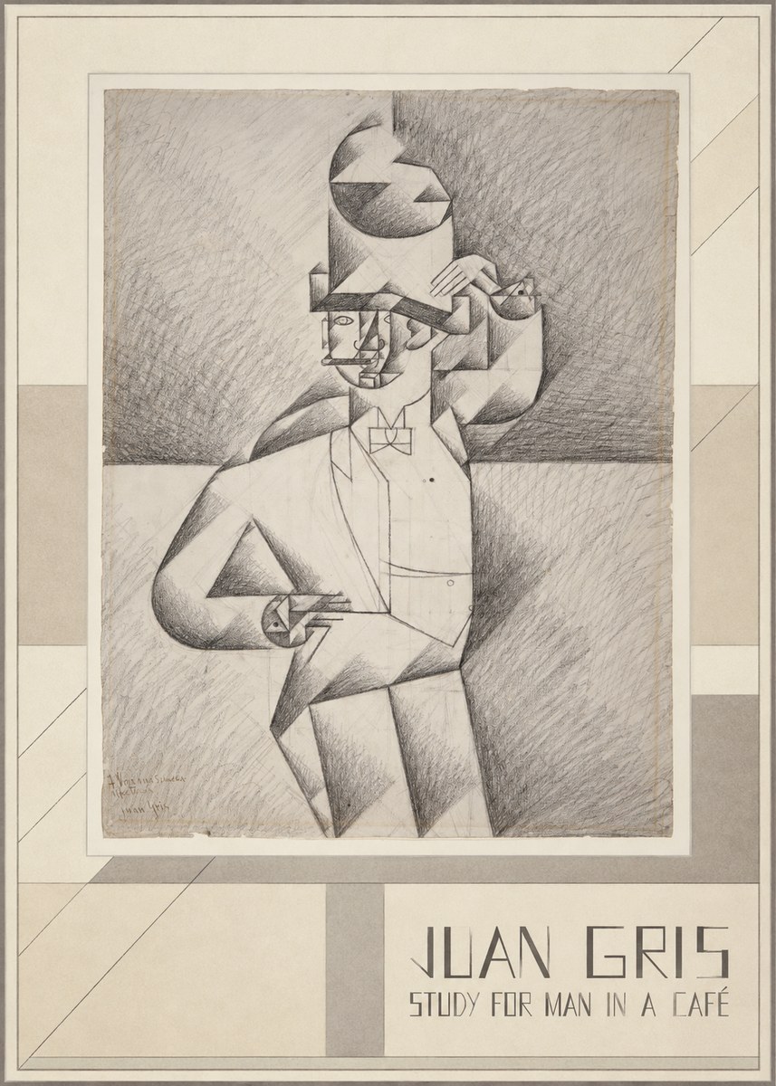 Juan Gris Study for Man in a Café No3 - Plakat