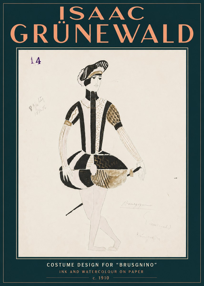 Isaac Grünewald Costume Design IX No5 - Plakat