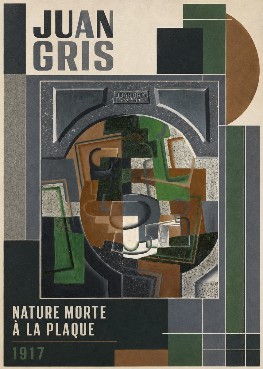 Juan Gris Nature Morte À La Plaque No3 - Plakat