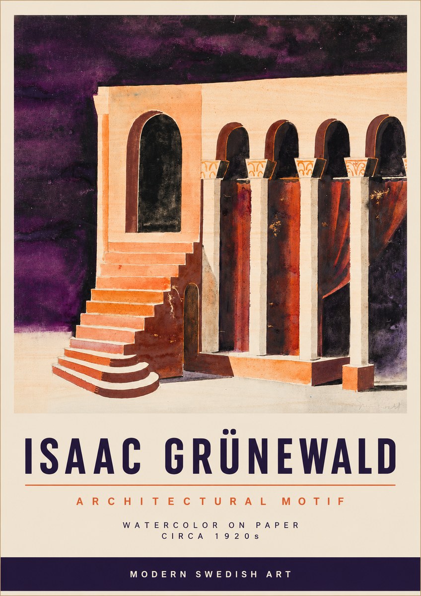 Isaac Grünewald Architectural Motif I No3 - Plakat