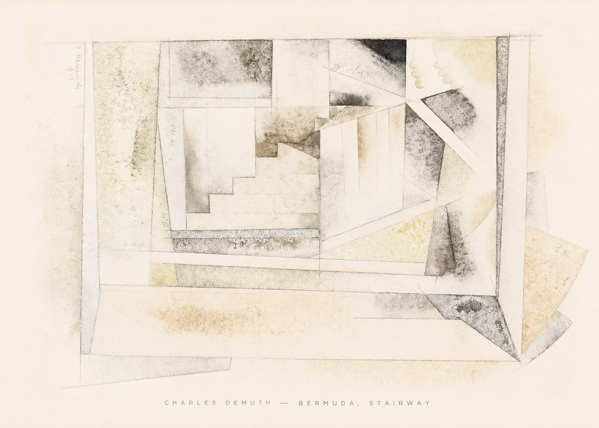 Charles Demuth Bermuda, Stairway No6 - Plakat